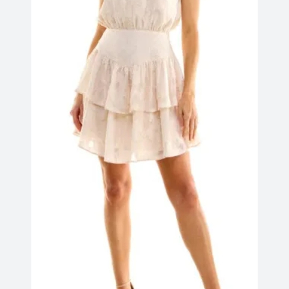 Socialite Cream Tiered Mini Dress